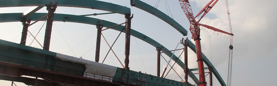 Längste Brücke Deutschlands im Projekt VDE8 in der Endmontage